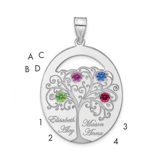 Load image into Gallery viewer, Birthstone Family Pendant
