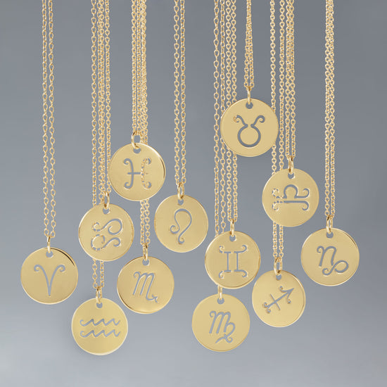 Zodiac-Necklaces-In-Yellow-Gold