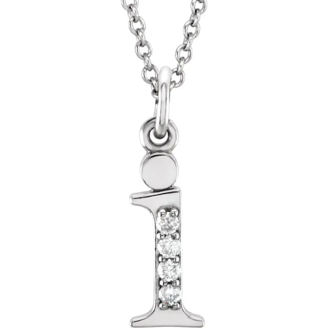 Lowercase Diamond Initial Necklace - Luvona