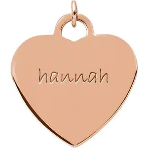 23x24 mm Posh Mommy Engravable Heart Pendant