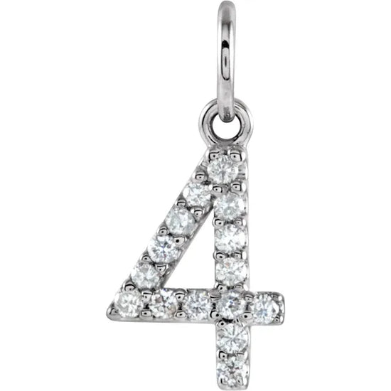 Natural Diamond Numeral Charm