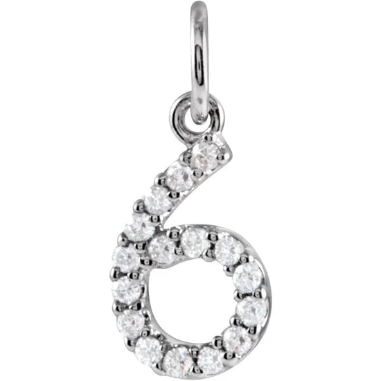 Natural Diamond Numeral Charm