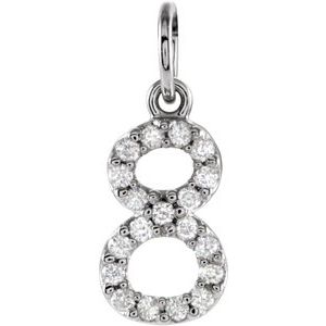 Natural Diamond Numeral Charm - Luvona