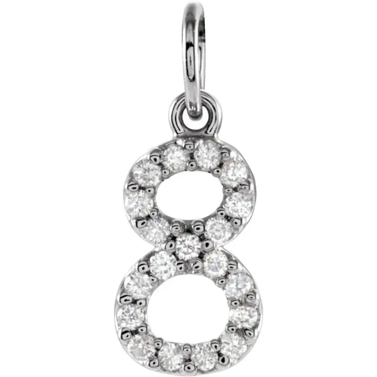 Natural Diamond Numeral Charm