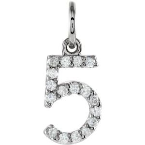 Natural Diamond Numeral Charm - Luvona