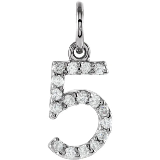 Natural Diamond Numeral Charm