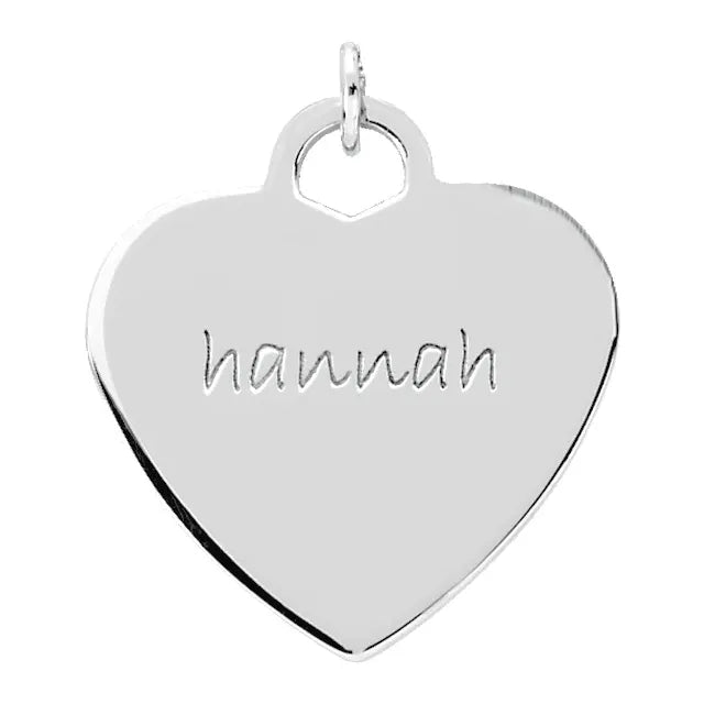 23x24 mm Posh Mommy Engravable Heart Pendant