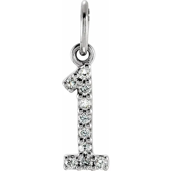 Natural Diamond Numeral Charm