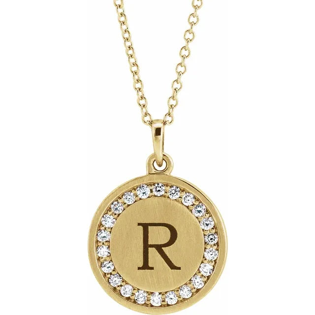 Load image into Gallery viewer, 14K Yellow 1/5 CTW Diamond Engravable 16-18&amp;quot; Necklace
