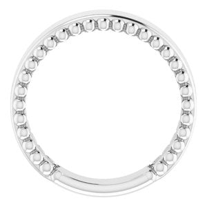 Engravable Beaded Ring Smooth Center - Luvona