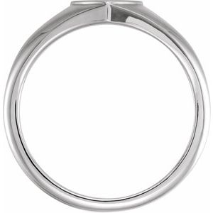 6 mm Heart Signet Ring Tapered Shoulders - Luvona