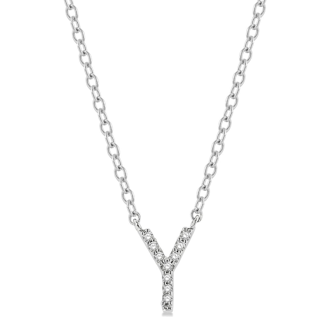Initial Diamond Block Letter Necklace – Luvona