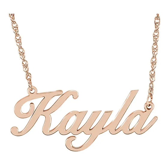 Scripted Nameplate Necklace - Luvona