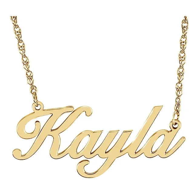 Scripted Nameplate Necklace - Luvona