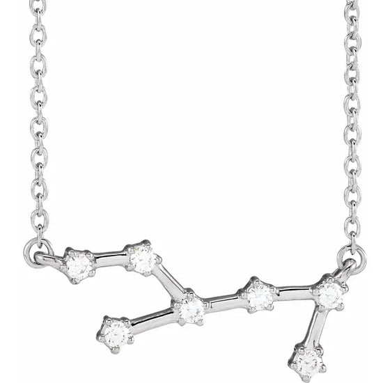 Zodiac Constellation Necklace with Natural Diamonds - Luvona